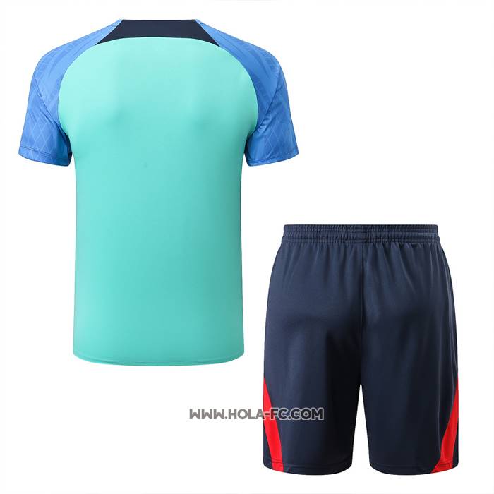 Chandal del Barcelona 2022-2023 Manga Corta Verde - Pantalon Corto